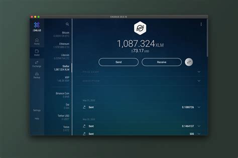 Exodus Stellar Lumens Wallet .